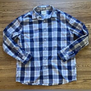 Bixby Nomad Slim Fit Long Sleeve Plaid Button Shirt Blue Purple XL